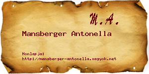 Mansberger Antonella névjegykártya